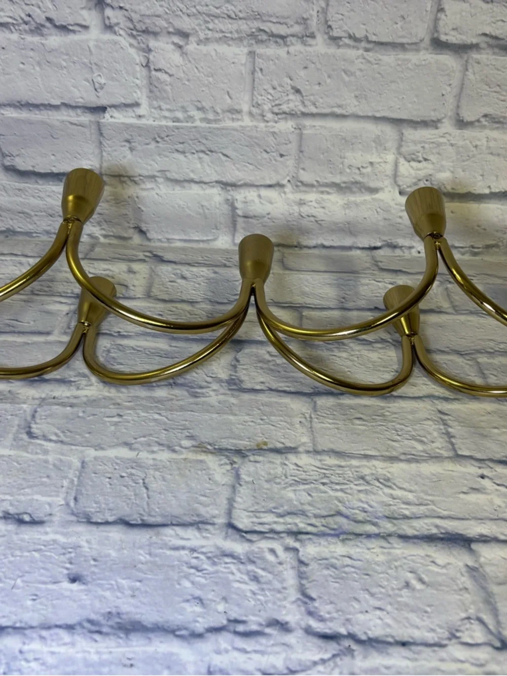 Brass Wave candelabra Seven Taper Candle Holder Vintage 22.5” Mid Century